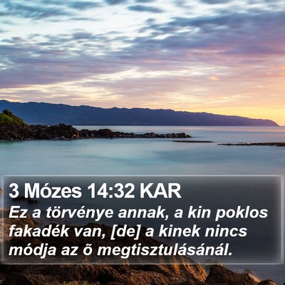 3 Mózes 14:32 KAR Bible Verse Image