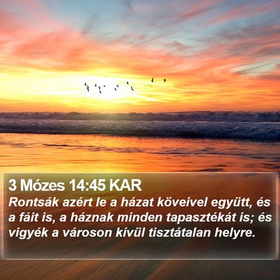 3 Mózes 14:45 KAR Bible Verse Image