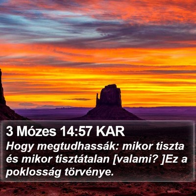 3 Mózes 14:57 KAR Bible Verse Image