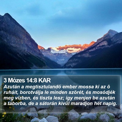 3 Mózes 14:8 KAR Bible Verse Image