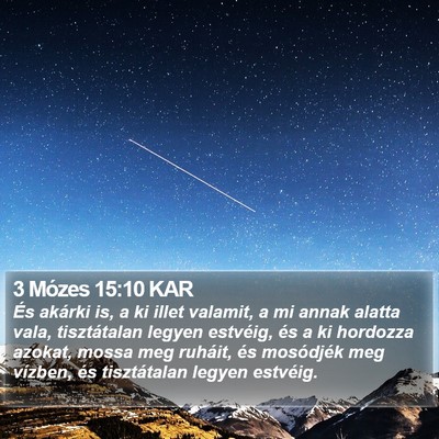 3 Mózes 15:10 KAR Bible Verse Image