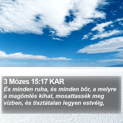 3 Mózes 15:17 KAR Bible Verse Image