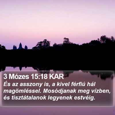 3 Mózes 15:18 KAR Bible Verse Image