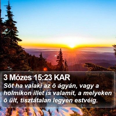 3 Mózes 15:23 KAR Bible Verse Image
