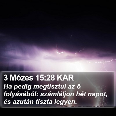 3 Mózes 15:28 KAR Bible Verse Image