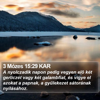 3 Mózes 15:29 KAR Bible Verse Image