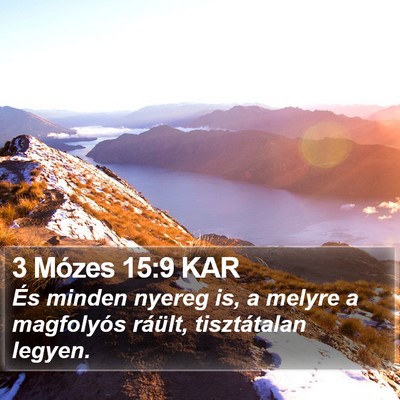 3 Mózes 15:9 KAR Bible Verse Image