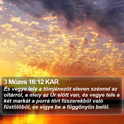 3 Mózes 16:12 KAR Bible Verse Image