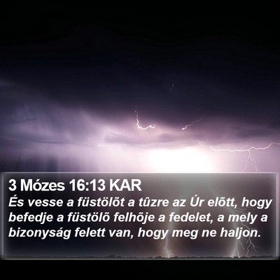 3 Mózes 16:13 KAR Bible Verse Image