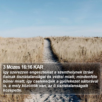 3 Mózes 16:16 KAR Bible Verse Image