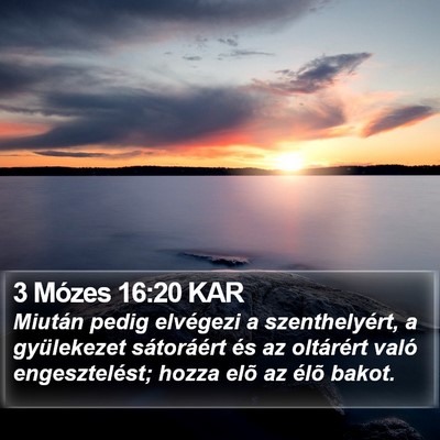 3 Mózes 16:20 KAR Bible Verse Image