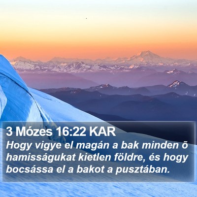 3 Mózes 16:22 KAR Bible Verse Image