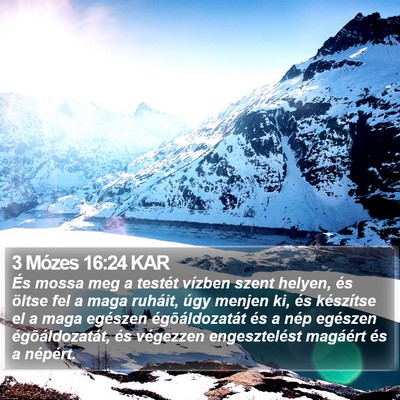 3 Mózes 16:24 KAR Bible Verse Image