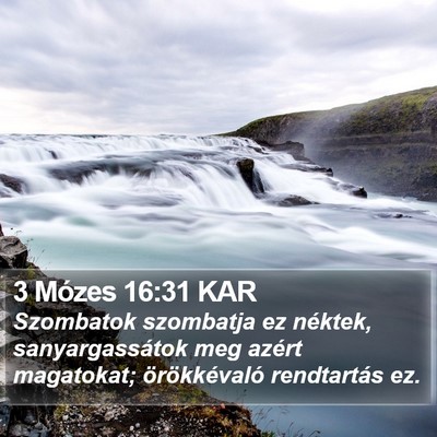 3 Mózes 16:31 KAR Bible Verse Image