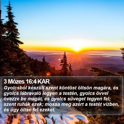 3 Mózes 16:4 KAR Bible Verse Image