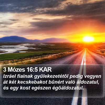 3 Mózes 16:5 KAR Bible Verse Image