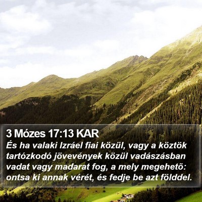3 Mózes 17:13 KAR Bible Verse Image