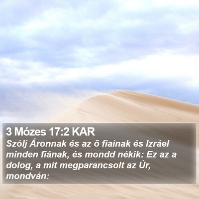 3 Mózes 17:2 KAR Bible Verse Image