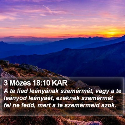3 Mózes 18:10 KAR Bible Verse Image