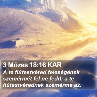 3 Mózes 18:16 KAR Bible Verse Image