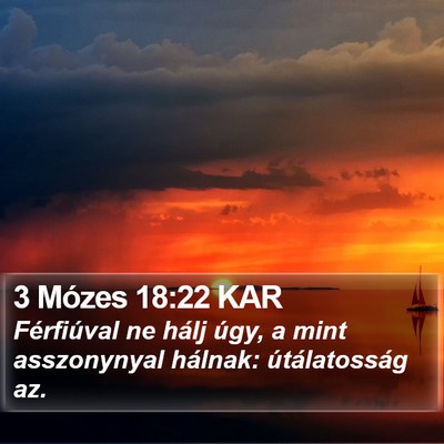 3 Mózes 18:22 KAR Bible Verse Image