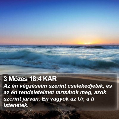 3 Mózes 18:4 KAR Bible Verse Image