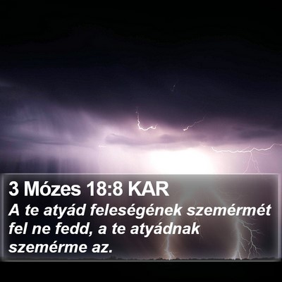 3 Mózes 18:8 KAR Bible Verse Image