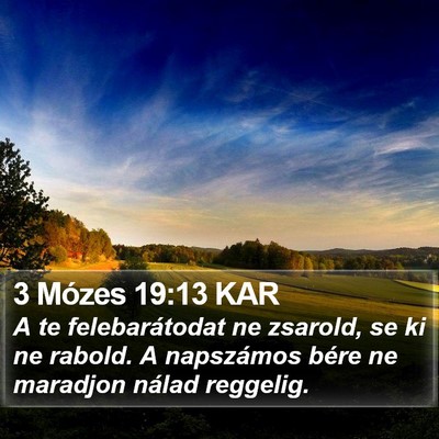 3 Mózes 19:13 KAR Bible Verse Image