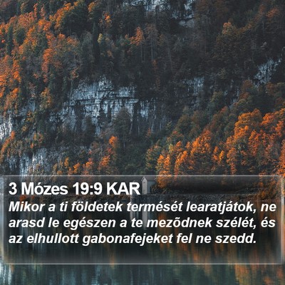 3 Mózes 19:9 KAR Bible Verse Image