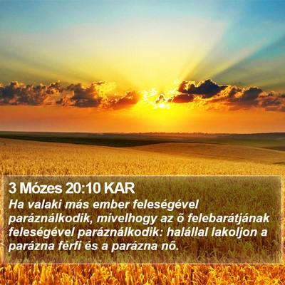3 Mózes 20:10 KAR Bible Verse Image