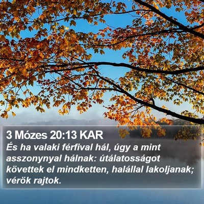3 Mózes 20:13 KAR Bible Verse Image