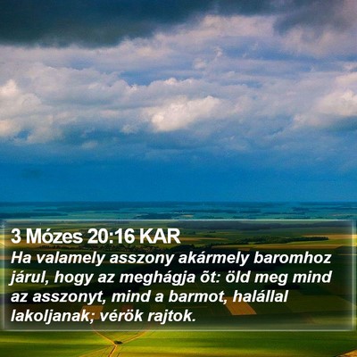 3 Mózes 20:16 KAR Bible Verse Image