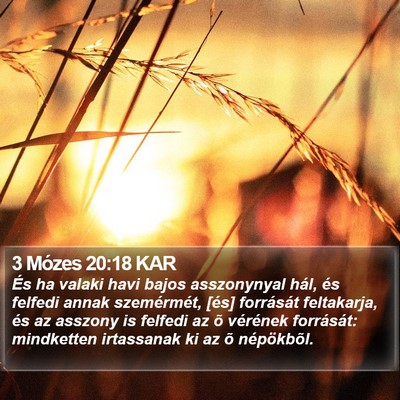 3 Mózes 20:18 KAR Bible Verse Image