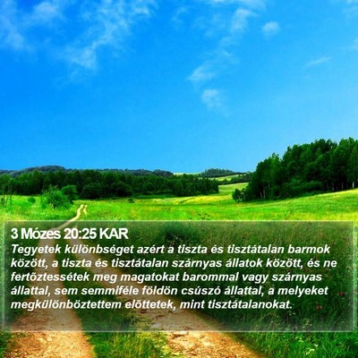 3 Mózes 20:25 KAR Bible Verse Image