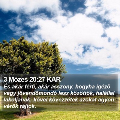 3 Mózes 20:27 KAR Bible Verse Image