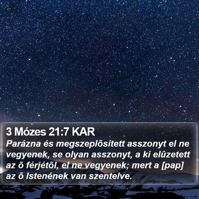 3 Mózes 21:7 KAR Bible Verse Image