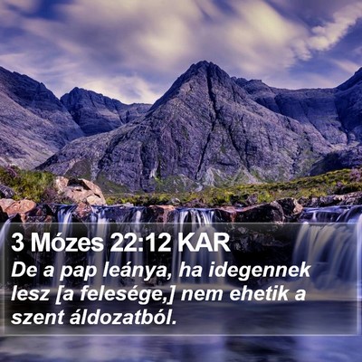 3 Mózes 22:12 KAR Bible Verse Image