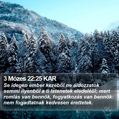 3 Mózes 22:25 KAR Bible Verse Image