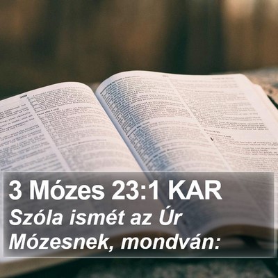 3 Mózes 23:1 KAR Bible Verse Image