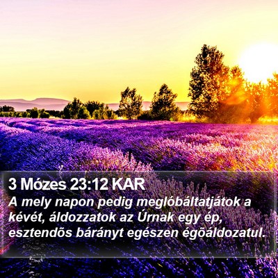 3 Mózes 23:12 KAR Bible Verse Image