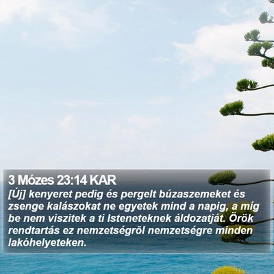 3 Mózes 23:14 KAR Bible Verse Image