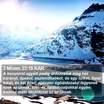3 Mózes 23:18 KAR Bible Verse Image