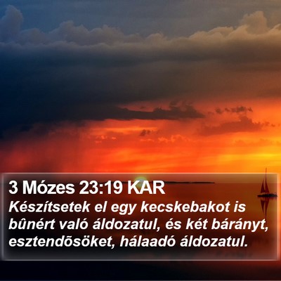 3 Mózes 23:19 KAR Bible Verse Image