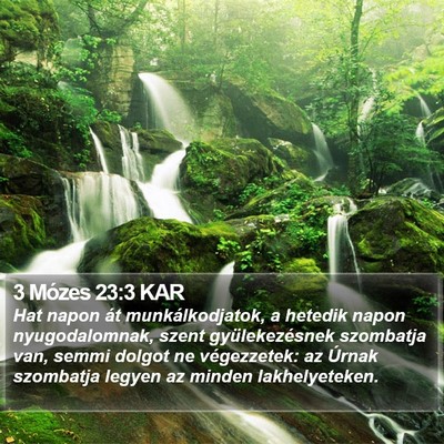 3 Mózes 23:3 KAR Bible Verse Image
