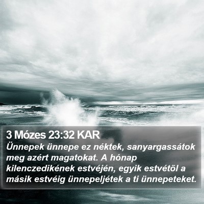 3 Mózes 23:32 KAR Bible Verse Image