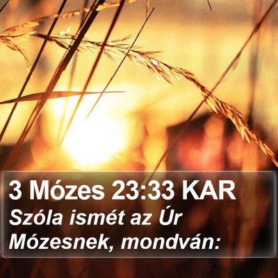 3 Mózes 23:33 KAR Bible Verse Image
