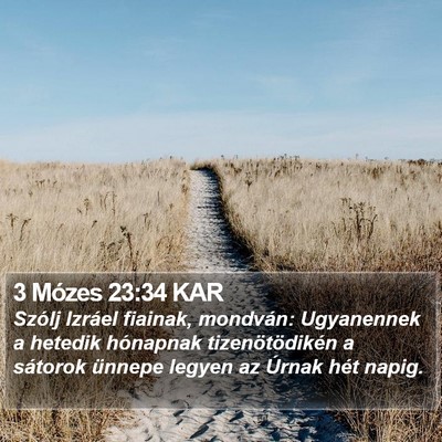 3 Mózes 23:34 KAR Bible Verse Image
