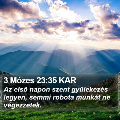 3 Mózes 23:35 KAR Bible Verse Image