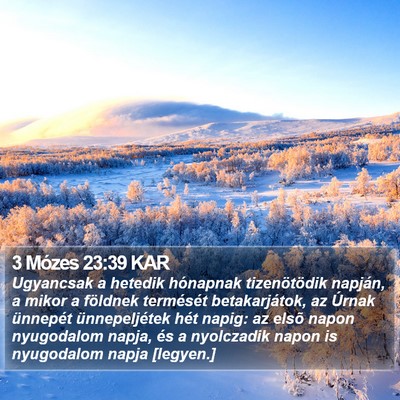 3 Mózes 23:39 KAR Bible Verse Image