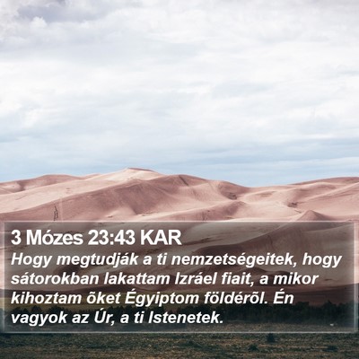 3 Mózes 23:43 KAR Bible Verse Image